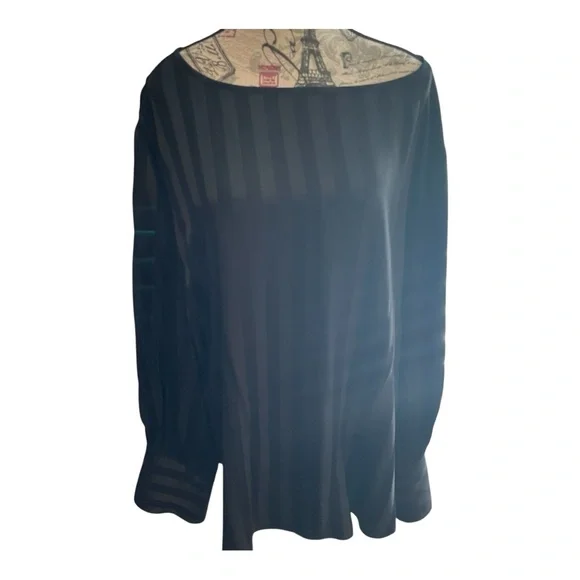 Chico's Black Label Striped Blouse - Picture 2 of 7